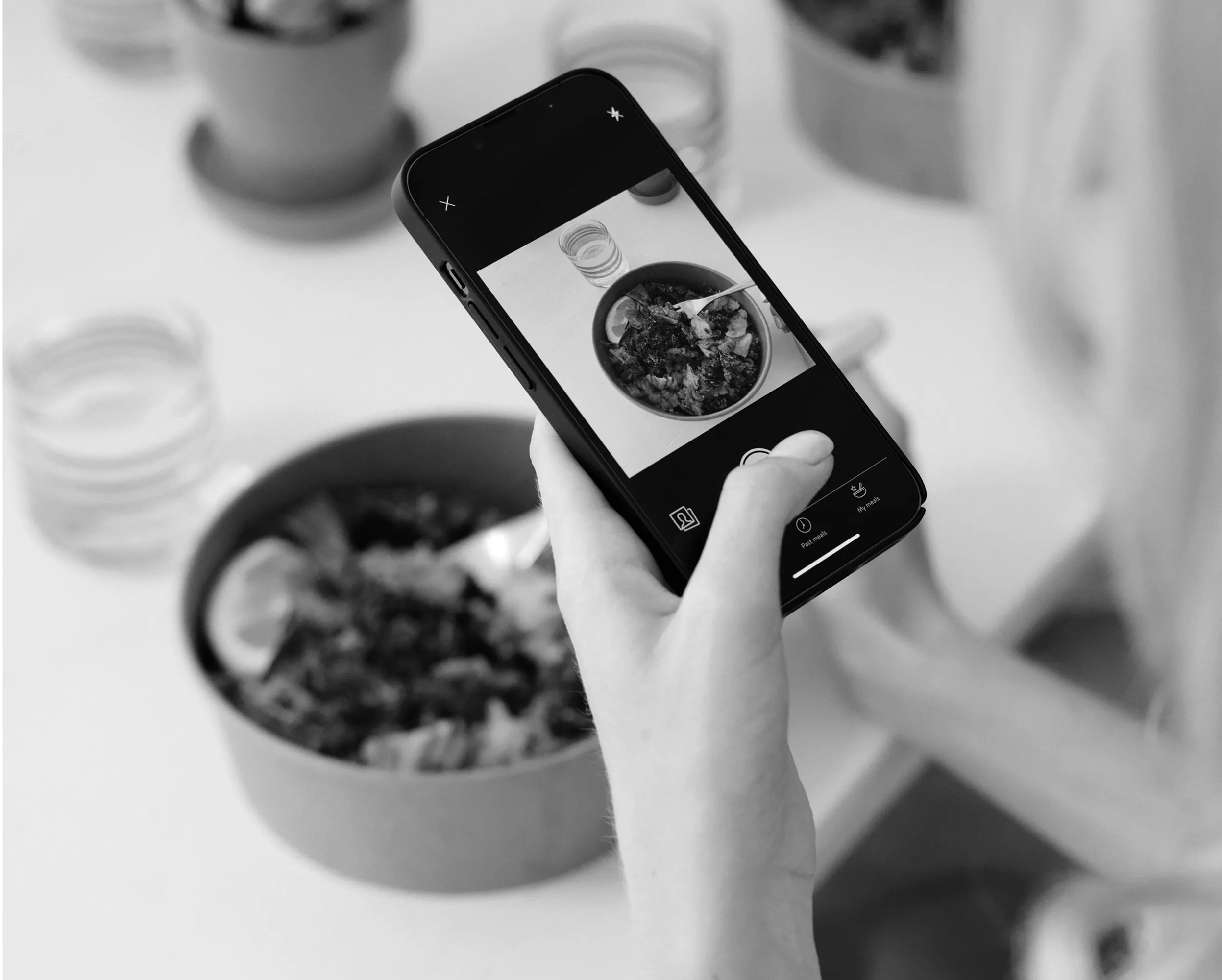 Member logging a meal in the ABC Fitness app